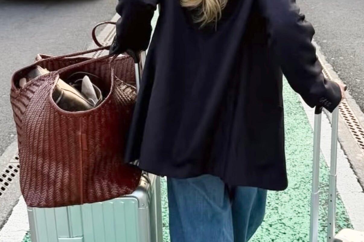 CALAJADE Leather shopper "MISU" L - black