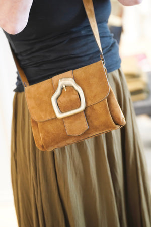 CALAJADE Ledertasche "NAMI" camel suede (Kopie)