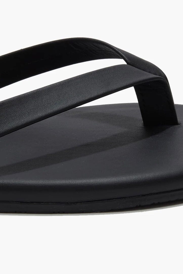 TKEES Leder Flip Flop "BOYFRIEND" schwarz