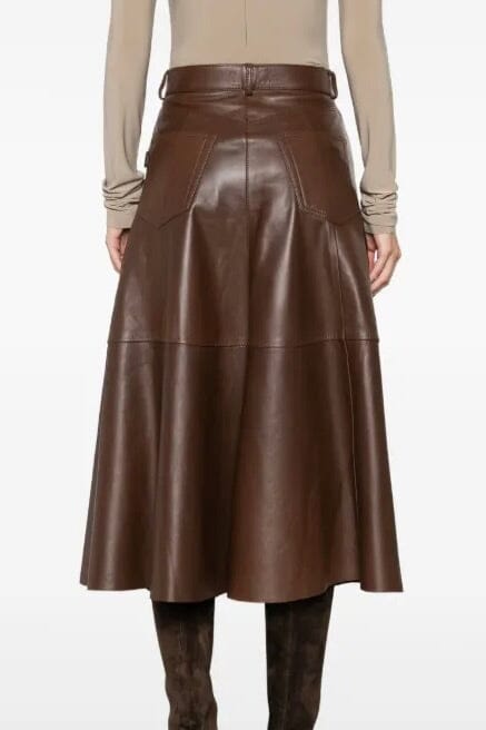 HAIKURE Lederjupe "SERENITY" brown