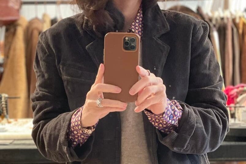 HAPPY HOUSE oversized Blazer "Cord" choco