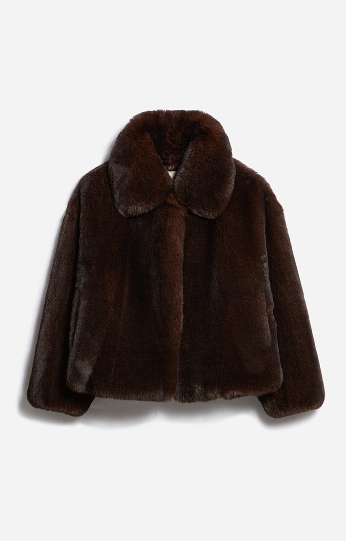 VANESSA BRUNO Fakefur Jacke "DANIEL" brown
