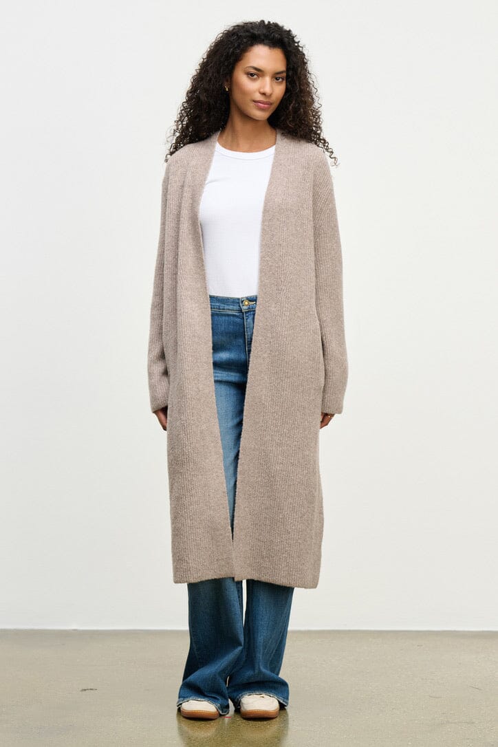 VELVET Strickmantel "MISHA" tan