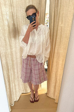 CLARAMONTE cotton kaftan "ALI" blue stripe