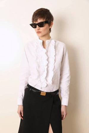 LAURENCE BRAS Baumwollbluse "CARITA" white