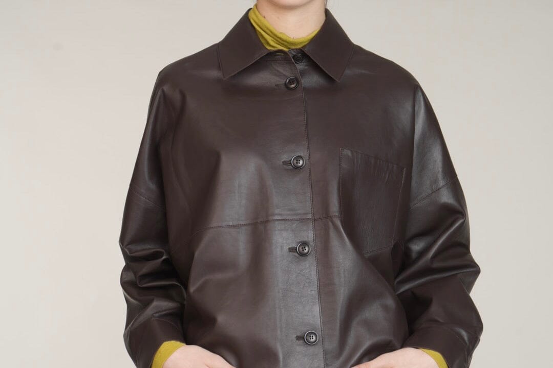 VIA MASINI Lederjacke "JOY" chocolat