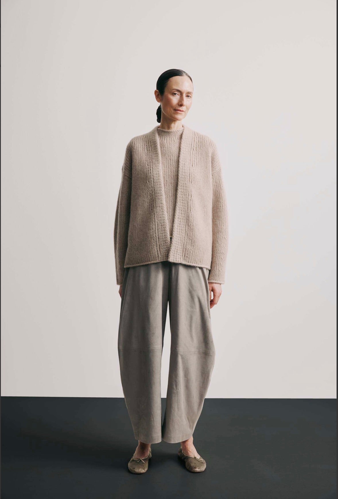 FFC Cashmere/Seiden Jacke "PURE" sand méliert