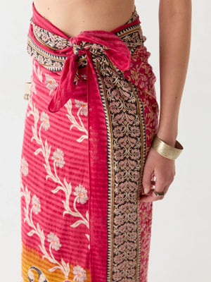 MAISON HOTEL Baumwollpareo "BYRON" red stuart (C)