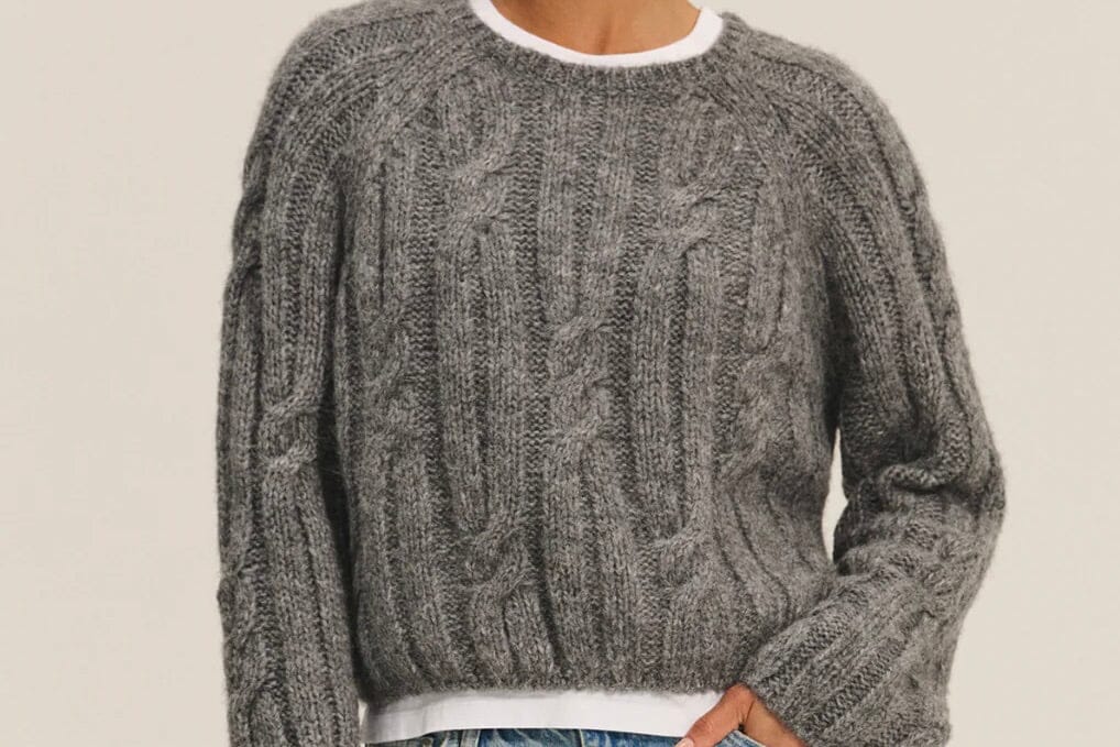 VELVET Strickpullover "MARINA07" heather grey