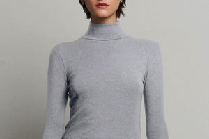VELVET by Jenny Rolli Ripp T-Shirt "HELMS" heather grey