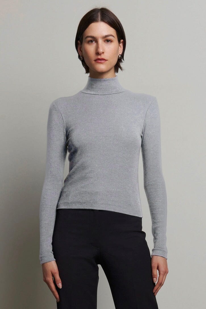 VELVET by Jenny Rolli Ripp T-Shirt "HELMS" heather grey