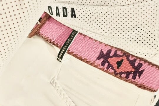 Mehrfarbiger, ethnischer Gürtel "UNYKE" pink