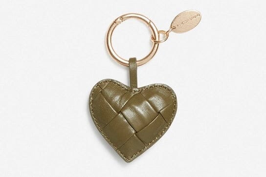 VANESSA BRUNO Ledercharm "Heart" oliv