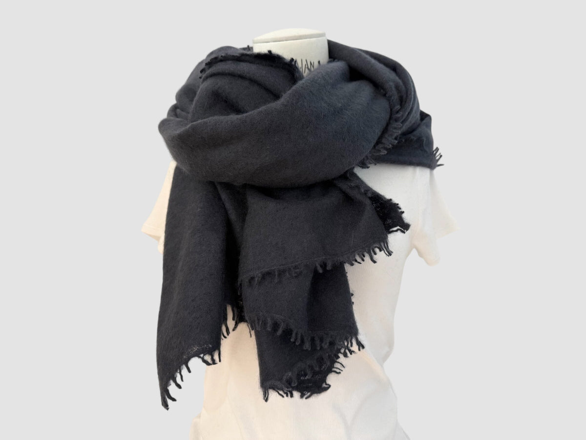 Choice by Réjane Rosenberger cashmere scarf gray méliert (MS-70027)