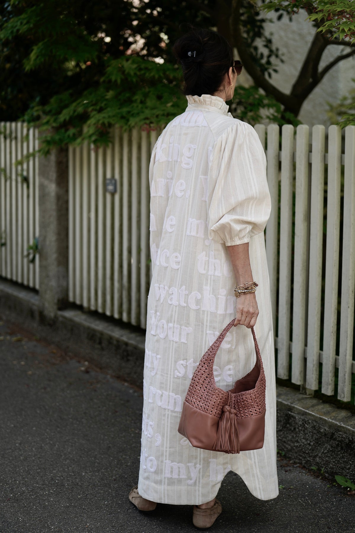 KARIEN BELLE Kimono Kleid "POETRY"off-white
