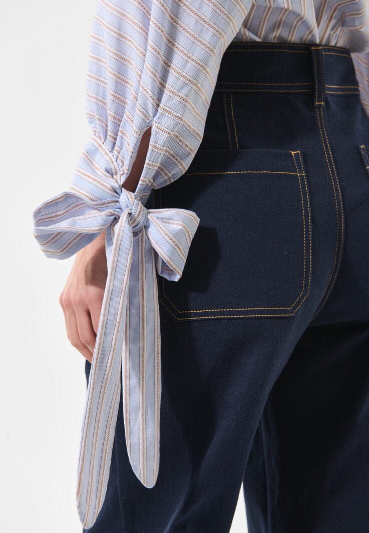 DEA KUDIBAL Baumwollbluse "CHRISTA07" hellblau stripe