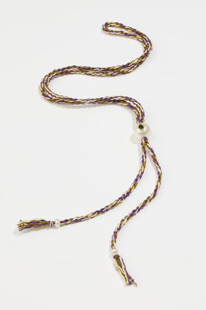 TAMARA TAICHMANN Baumwollkette "Scarlett"  Pearl oliv/viola