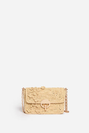 VANESSA BRUNO Raffiabag "Moon-Flower" nano oder medium
