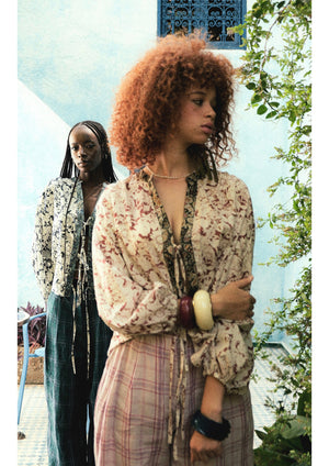 CLARAMONTE cotton blouse "Nina" patch black