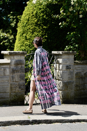 KARIEN BELLE Kimono Kleid "POETRY" carro navy