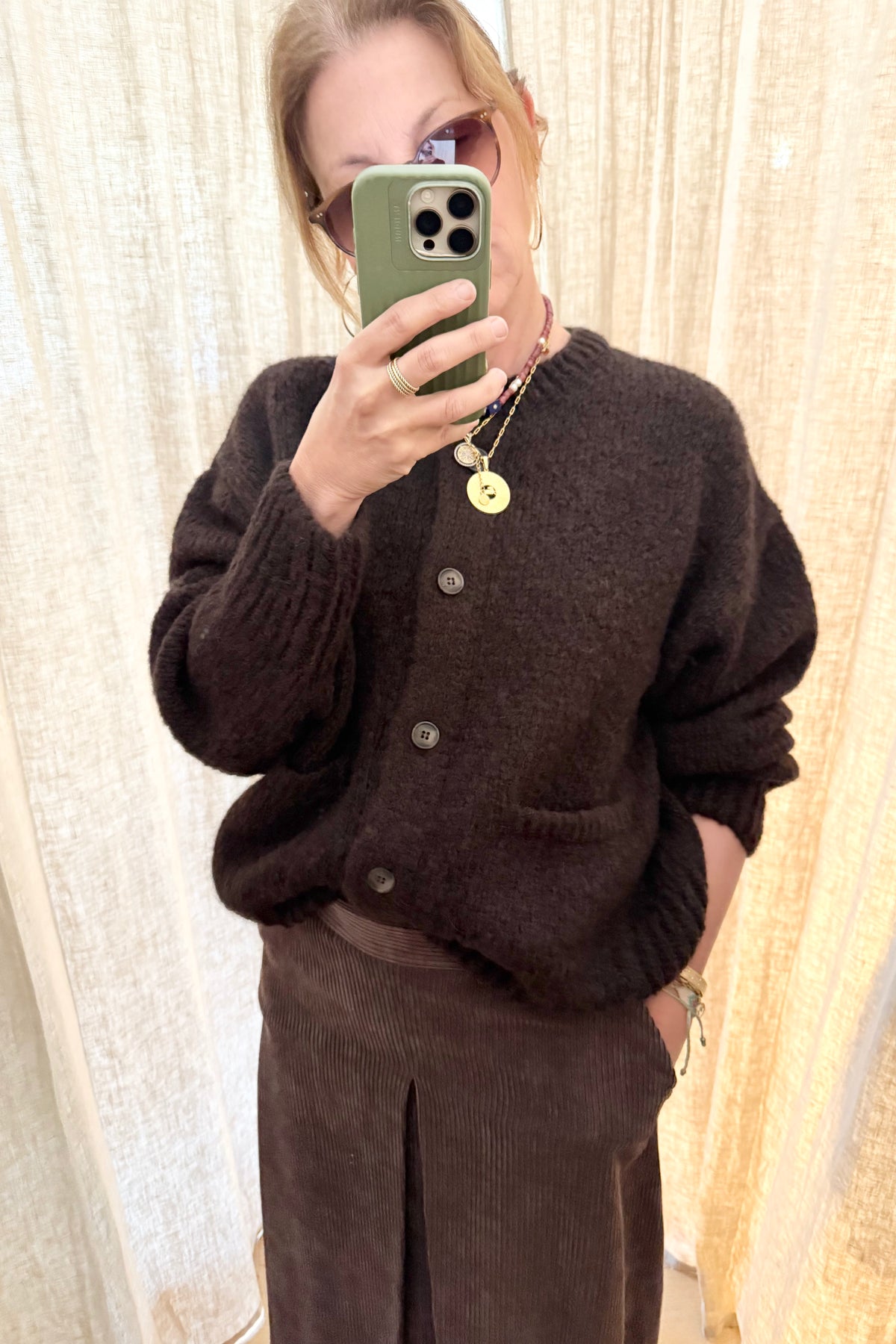KNIT TED Kuschel Strickjacke "BILLY" chocolat