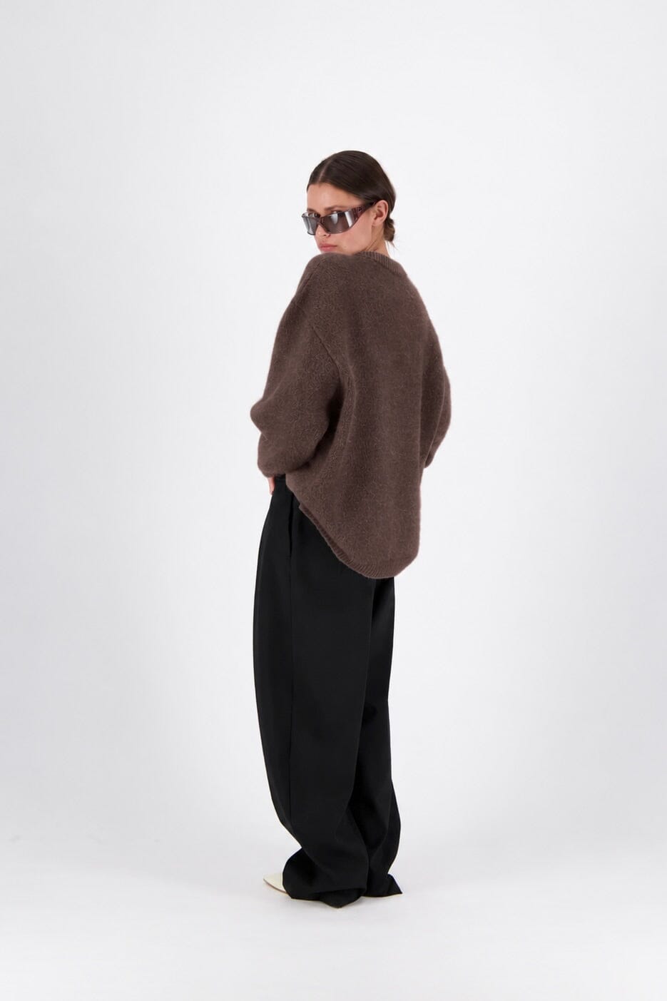 I LOVE MR MITTENS Chunky Wool "NAOMI" Sweater braun méliert
