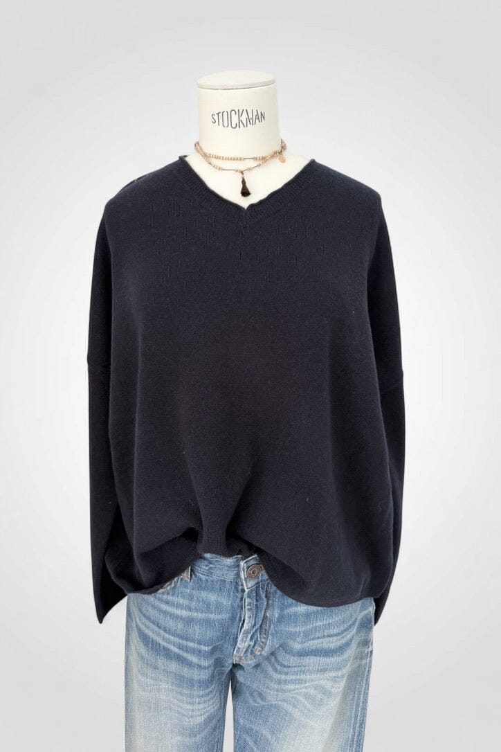 FFC Leichter V-Neck Pullover  "14070" midnight