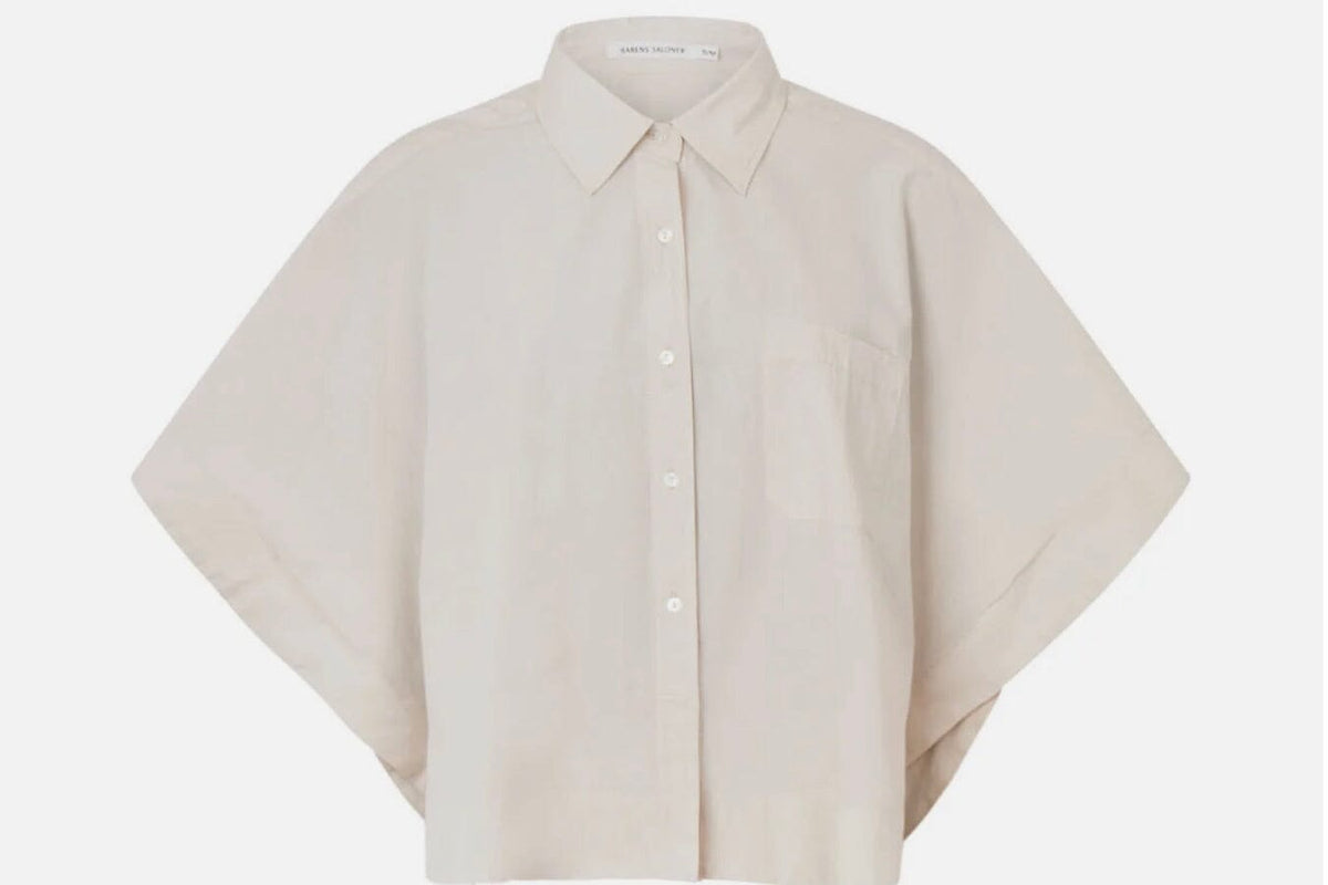 RABENS SALONER  Baumwollbluse "BERTE" clay