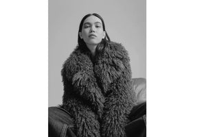OAKWOOD Fake Fur Jacket "KIWI" schwarz