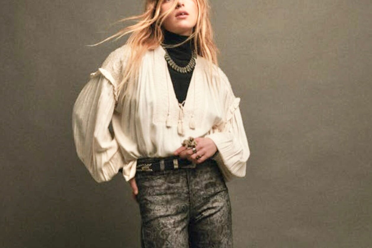 MAISON HOTEL Baumwollbluse "VEGA" off-white