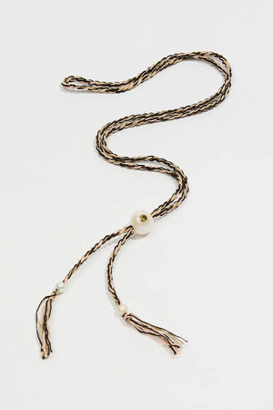 TAMARA TAICHMANN Baumwollkette "Scarlett"  sand/cinnamon/black