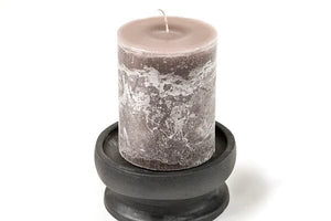 Gommaire SMALL Hurricane glass "Daniel" smoky brown