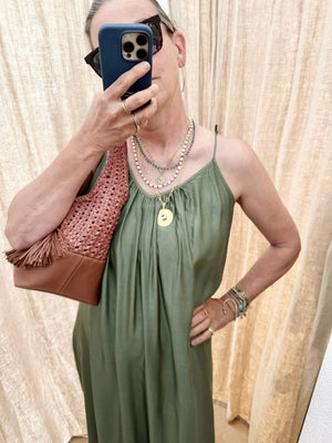 AYRE Trägerviscosekleid "LEXANE" green