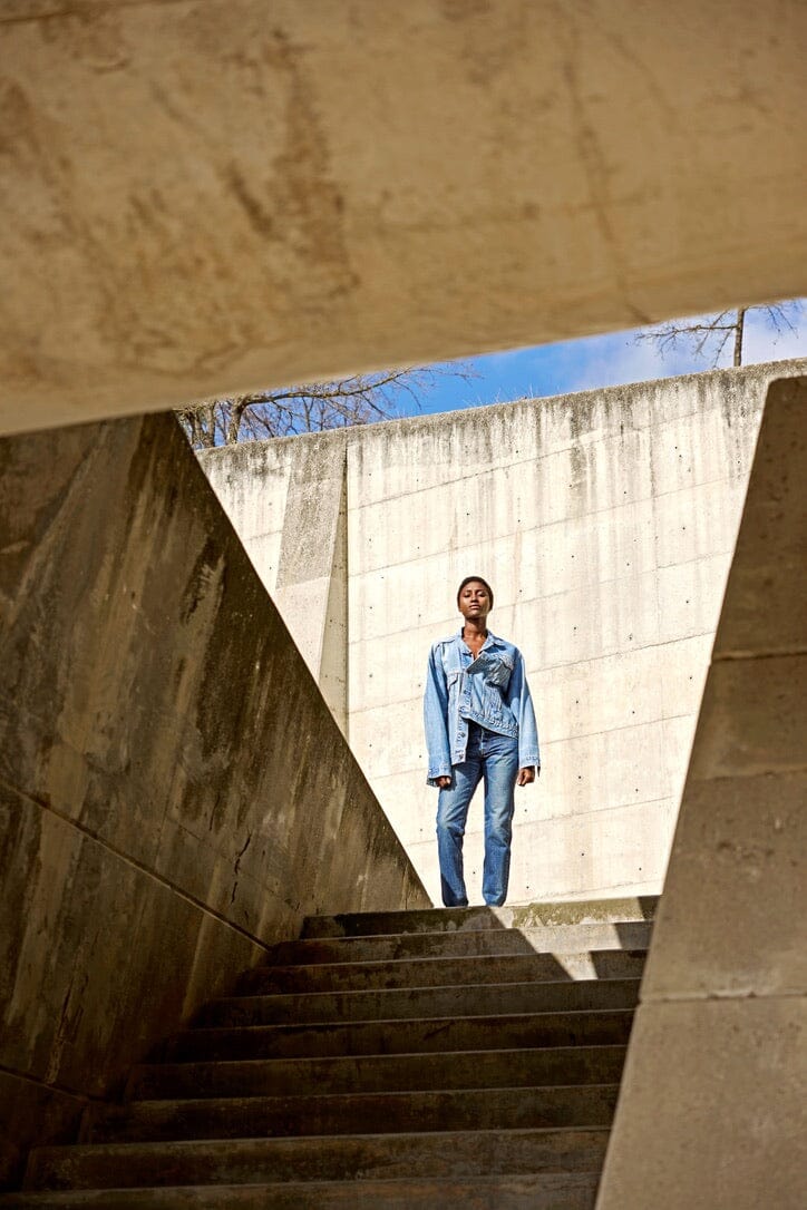 BORO Denim Cropped Jeans "SAPPORO" winter blue washed