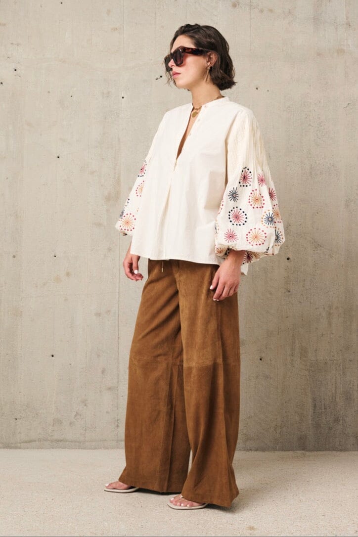 STELLA FOREST Baumwollbluse "OKSANNA" offwhite