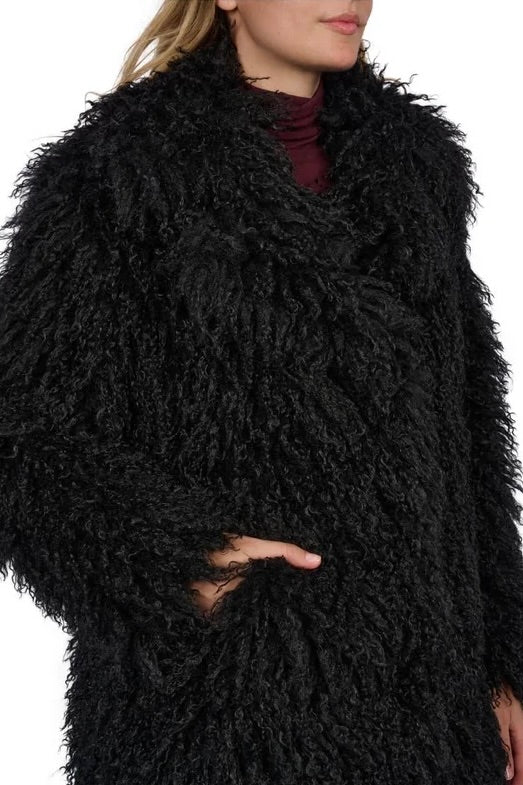 OAKWOOD Fake Fur Jacket "KIWI" schwarz