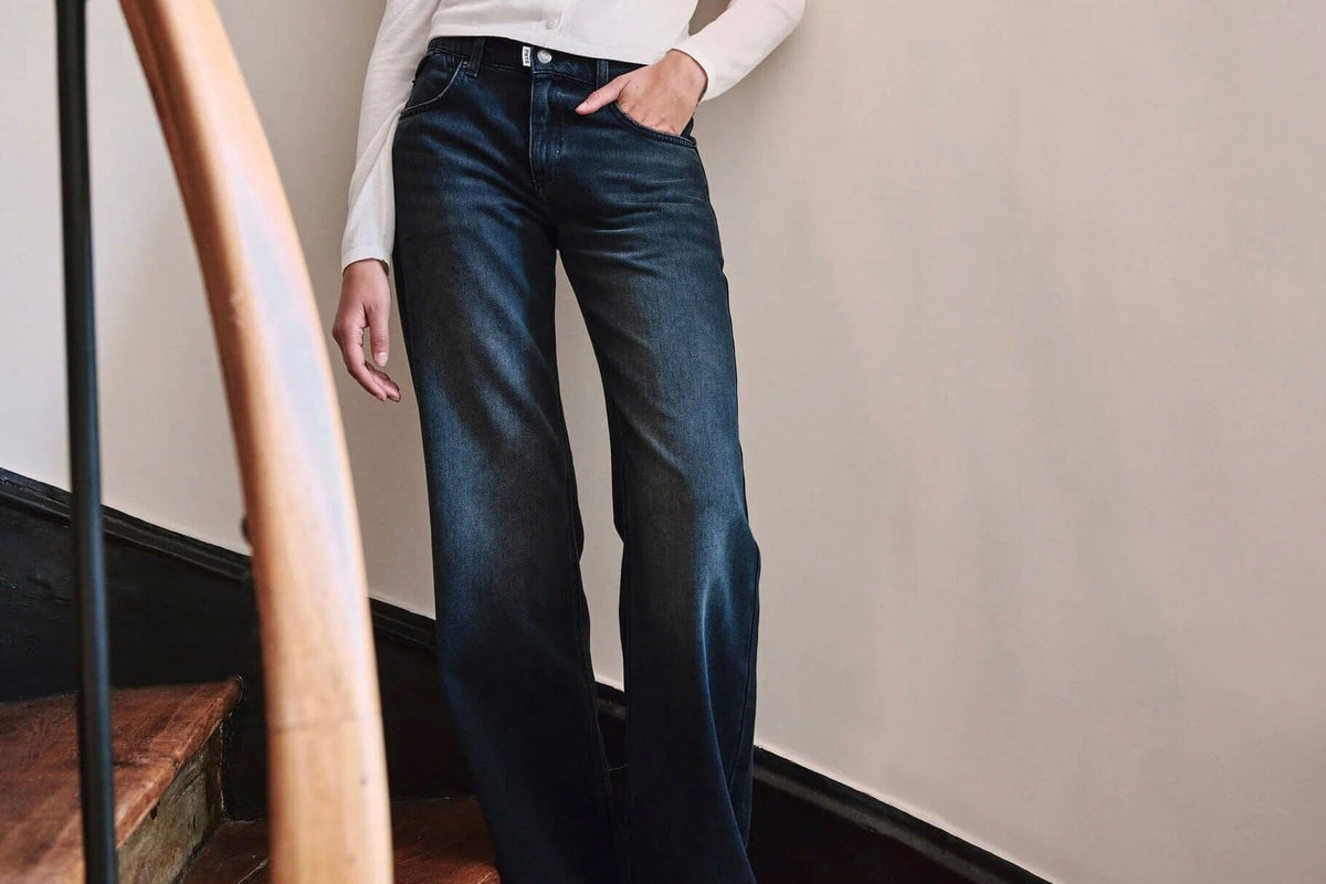 PNTS Jeans "THE BAGGY" dunkelblau/grau