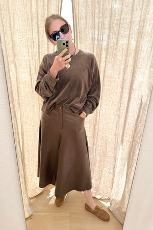 HAIKURE Lederjupe "SERENITY" brown