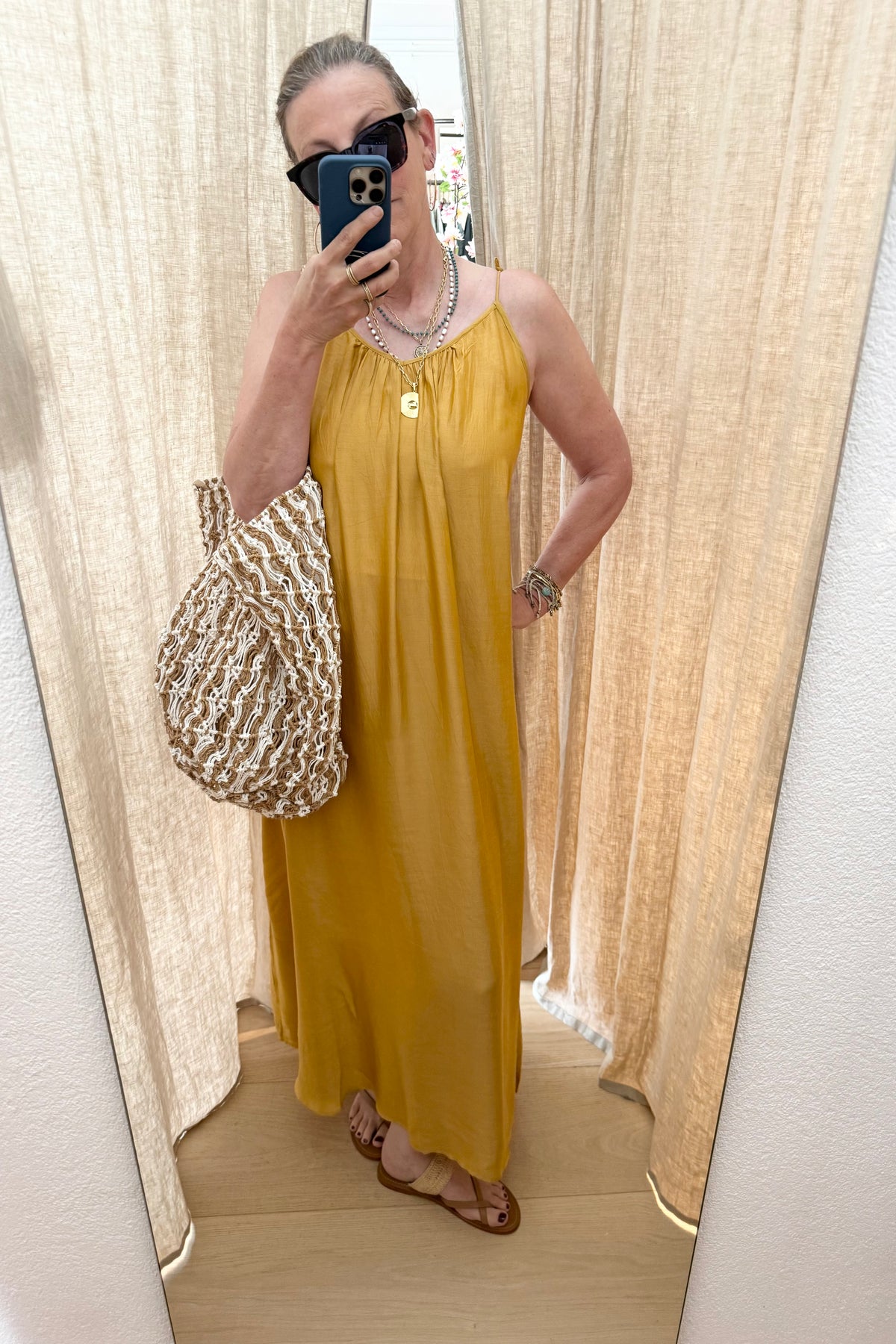 AYRE Trägerviscosekleid "LEXANE" terra