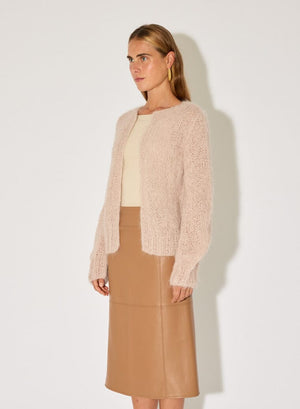 MAIAMI short sleeve cardigan "ALPACA" beige