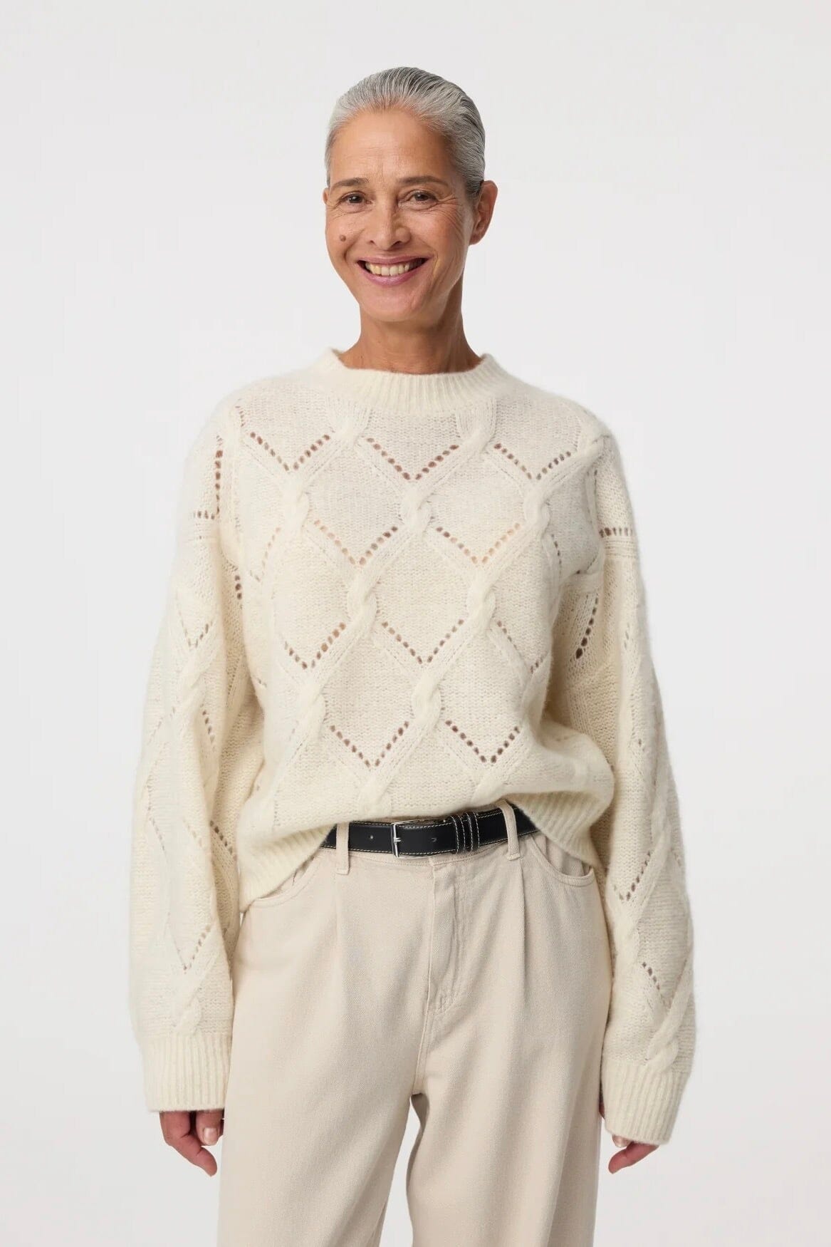 KNIT TED Strickpullover "Gabriel" off-white