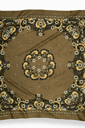 MAISON LECOMTE FLAMANT Baumwollschal "Flower" army