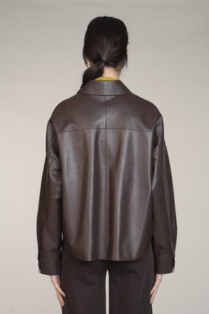 VIA MASINI Lederjacke "JOY" chocolat