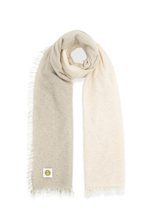 VON GOAT Cashmere Schal "TyeDye" taupe/icebear