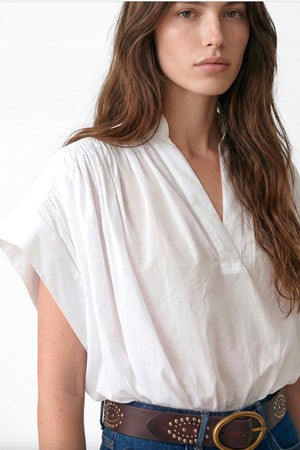 VANESSA BRUNO Kurzarmbluse "CORY" weiss
