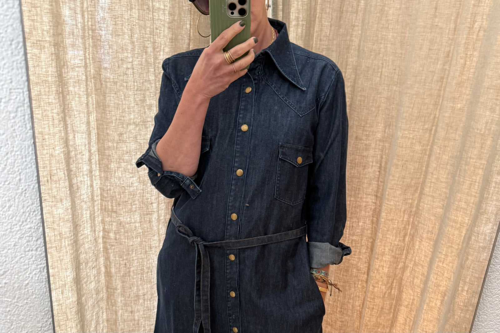 HAPPY HOUSE Jeans Kleid "Star" dark jeans