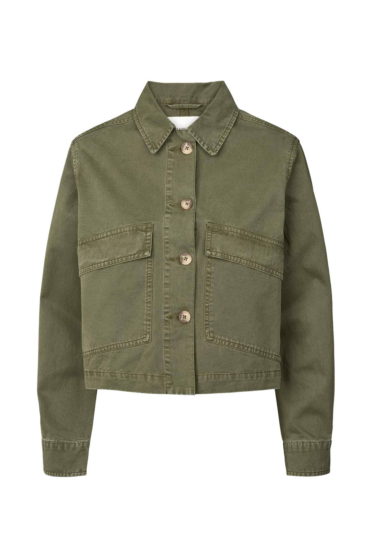 RABENS SALONER Baumwolle Jacke "NEVA" deep green