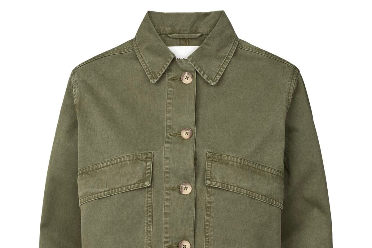 RABENS SALONER Baumwolle Jacke "NEVA" deep green