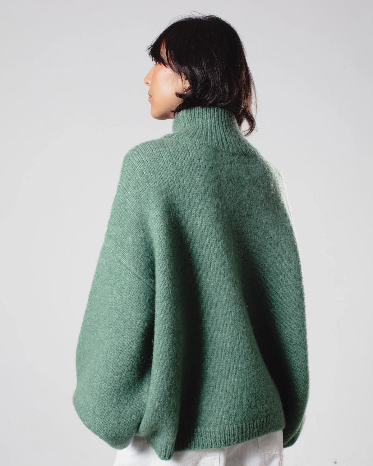 I LOVE MR MITTENS Chunky Wool "NAOMI" Sweater light blue