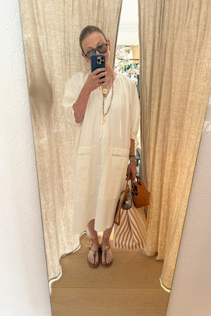 HAPPYHAUS das Midikleid "BOHEME" off-white